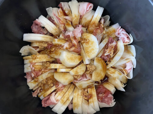 大根と豚肉のミルフィーユの調理画像
