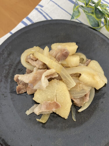ホットクックレシピ「長芋と豚肉の甘辛煮」の完成画像
