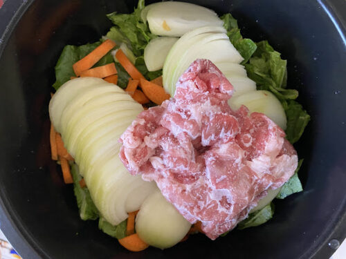 ホットクック「豚肉の八宝菜」レシピの調理画像