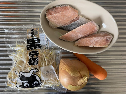 ホットクックレシピ「鮭の甘酢あんかけ」の材料画像