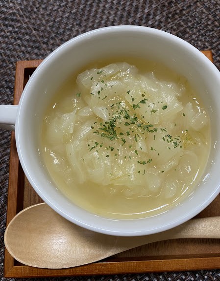 ホットクックレシピ「無水たまねぎスープ」の完成画像