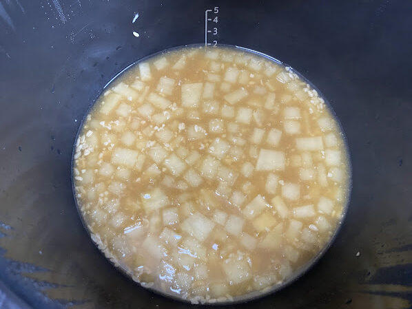 ホットクックレシピ「なめこの味噌汁」の調理画像