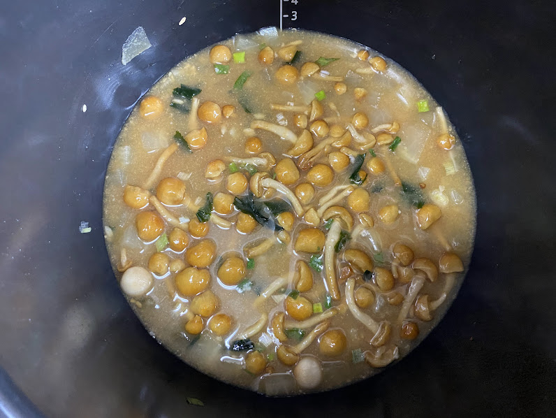 ホットクックレシピ「なめこの味噌汁」の完成画像