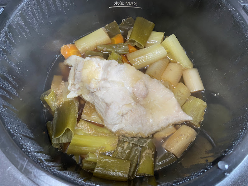 ホットクックレシピ「鶏肉の角煮風」の調理写真