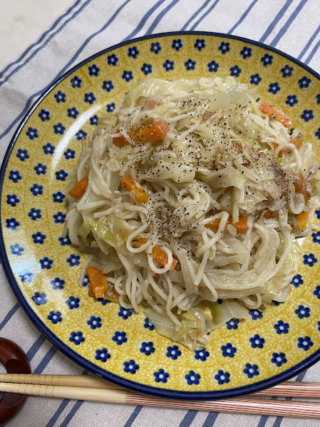 ホットクックレシピ「そうめんチャンプル」の完成画像