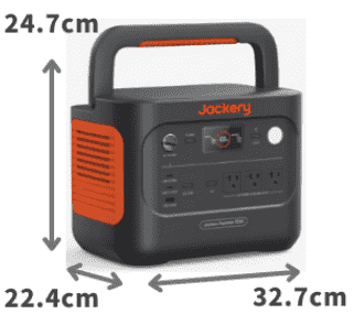 Jackery ポータブル電源 1000 Newの大きさ