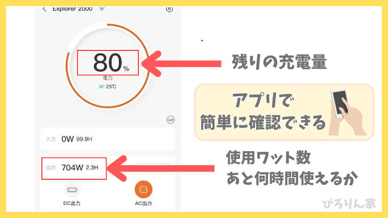 ポータブル電源のアプリで分かる事
