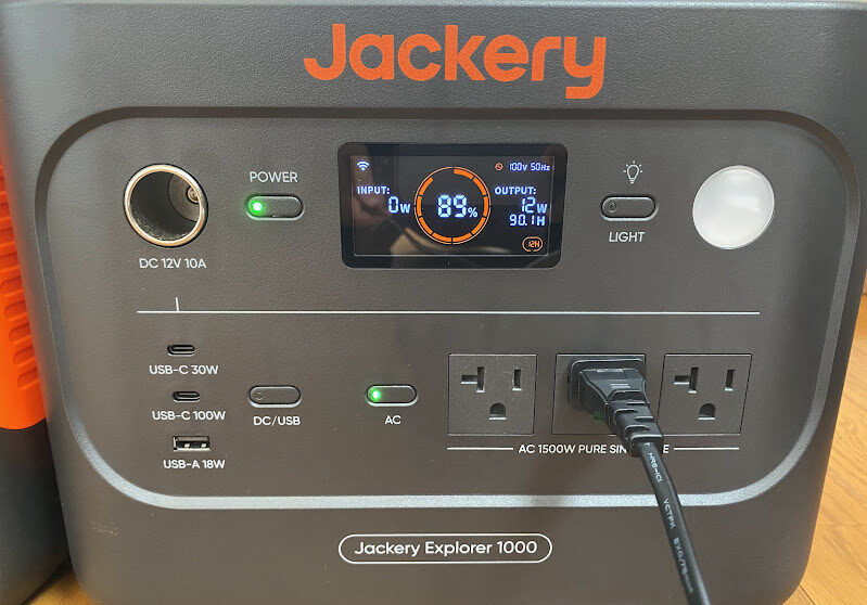 Jackery 1000Newの液晶画面