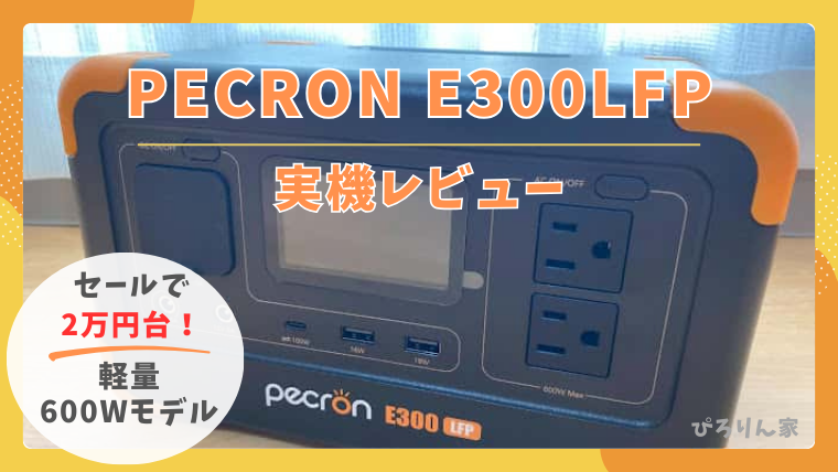「【実機レビュー】PECRON E300LFP」記事のメイン画像