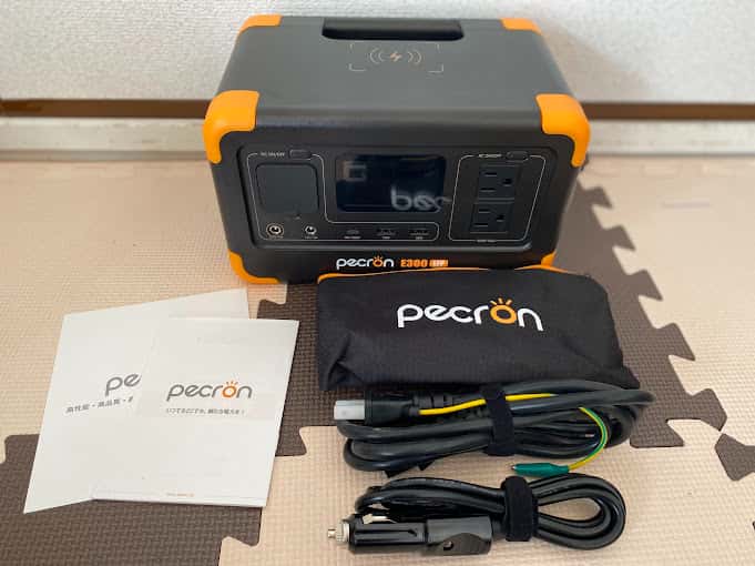 PECRON E300LFP 小型ポータブル電源の付属品